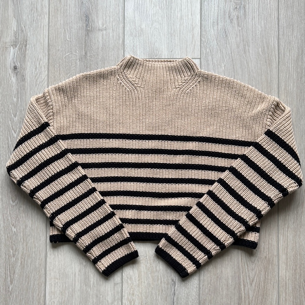 Miou muse Black and Tan sweater